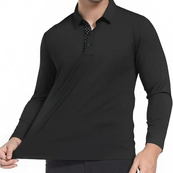 Men's Black Polo Shirt - Picture 1 of 6